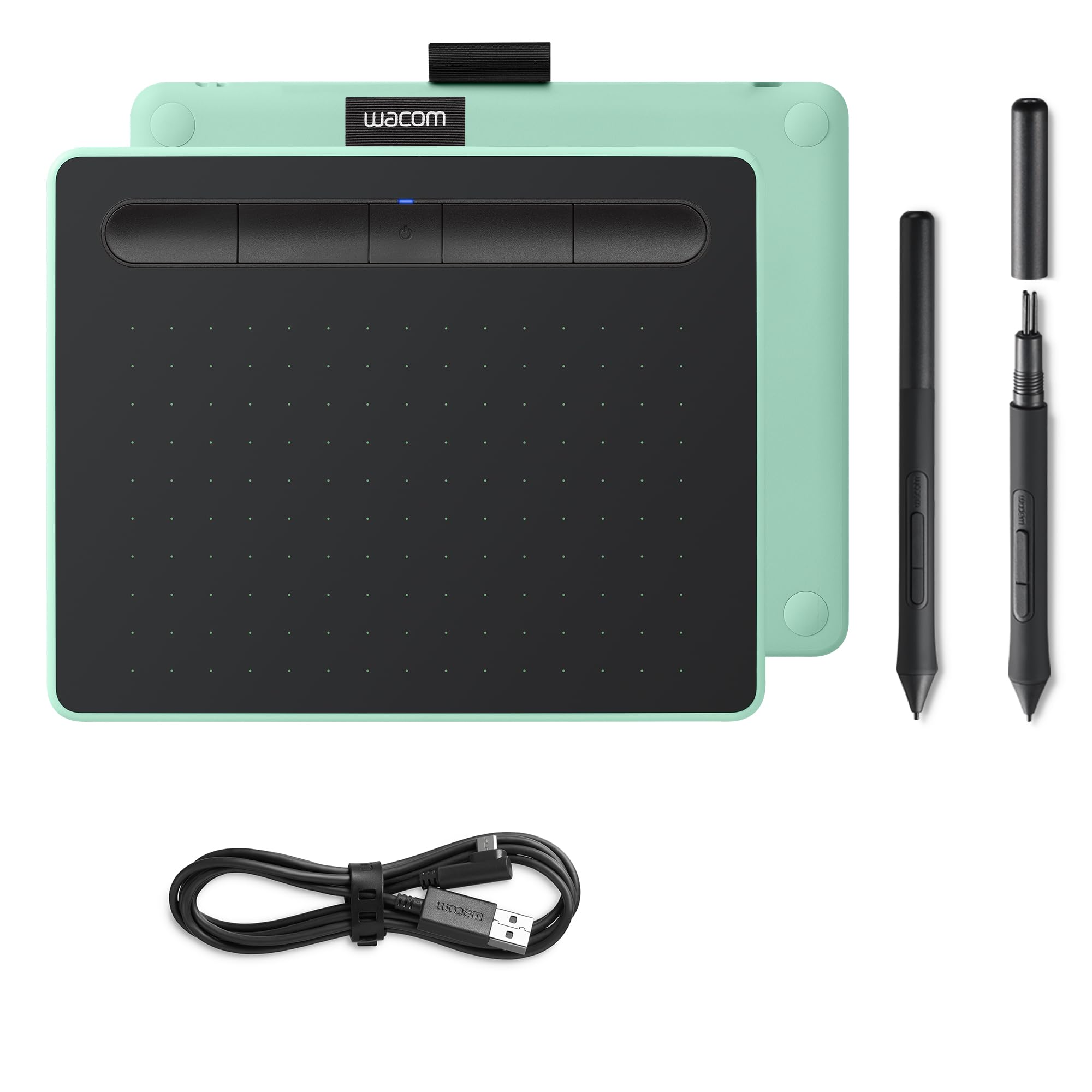 WACOM Tablette graphique Bluetooth à stylet Intuos - S -  A6 - USB - Pistache