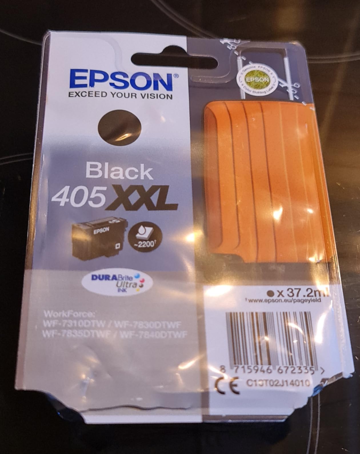 EPSON 4LB Singlepack Black 405XXL DURABrite Ultra Ink w/s