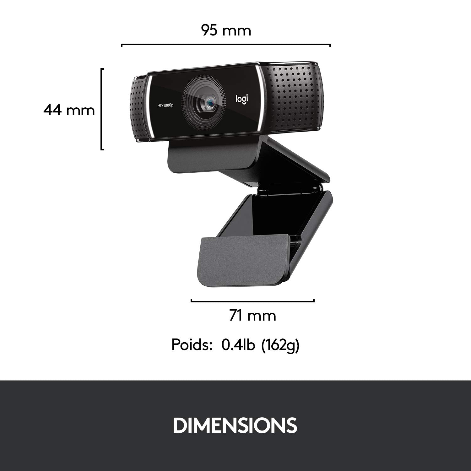 LOGITECH HD Pro Webcam C922 Webcam colour 720p 1080p H.264