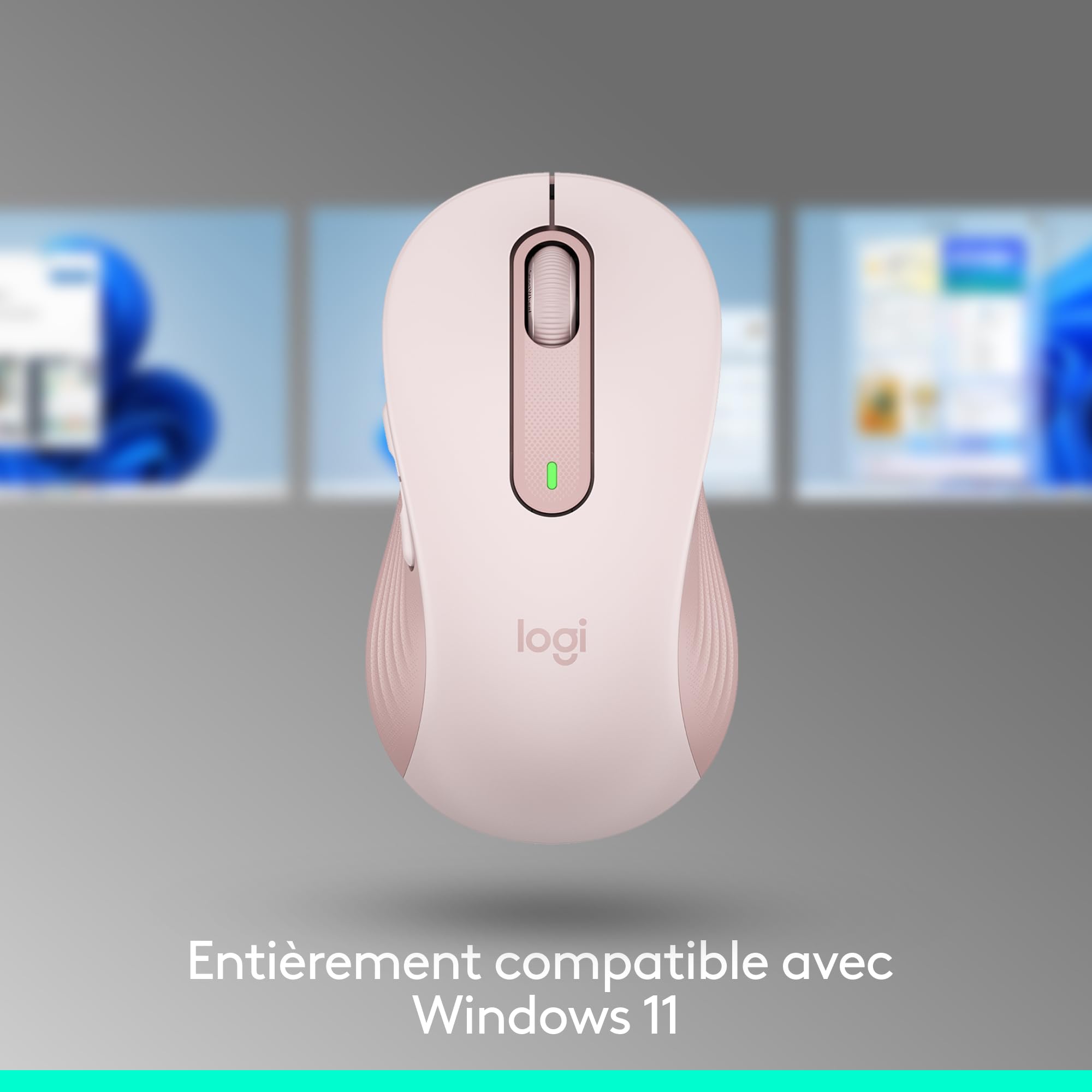 LOGITECH Signature M650 L Mouse large size optical 5 buttons wireless Bluetooth 2.4 GHz Bolt USB receiver rose