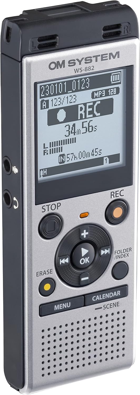 OM SYSTEM Enregistreur numérique WS-882 (4GB) - Argent