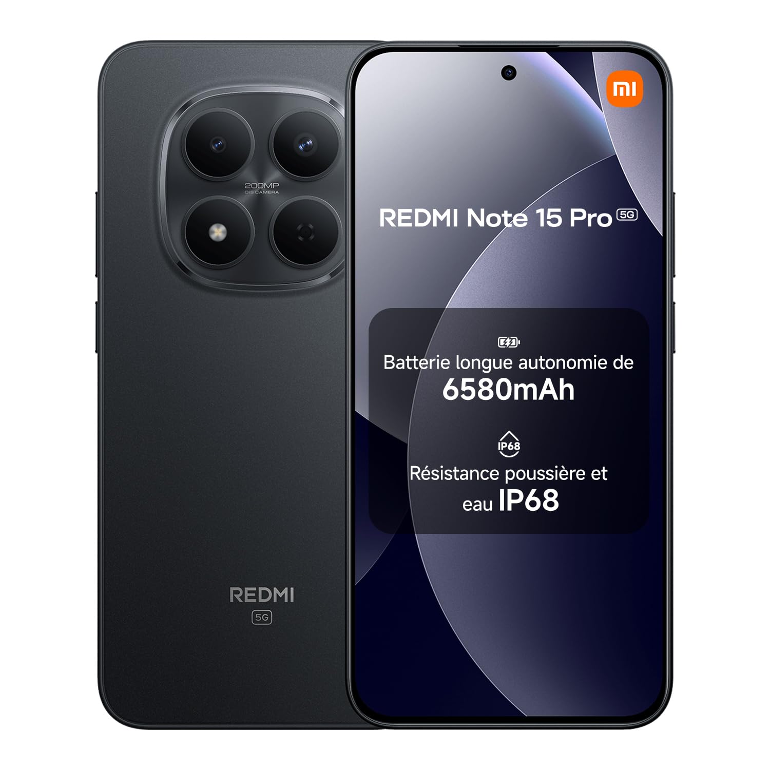 Xiaomi Redmi Note 15 Pro 5G (6.83'' - 512 Go, 8 Go RAM) Noir