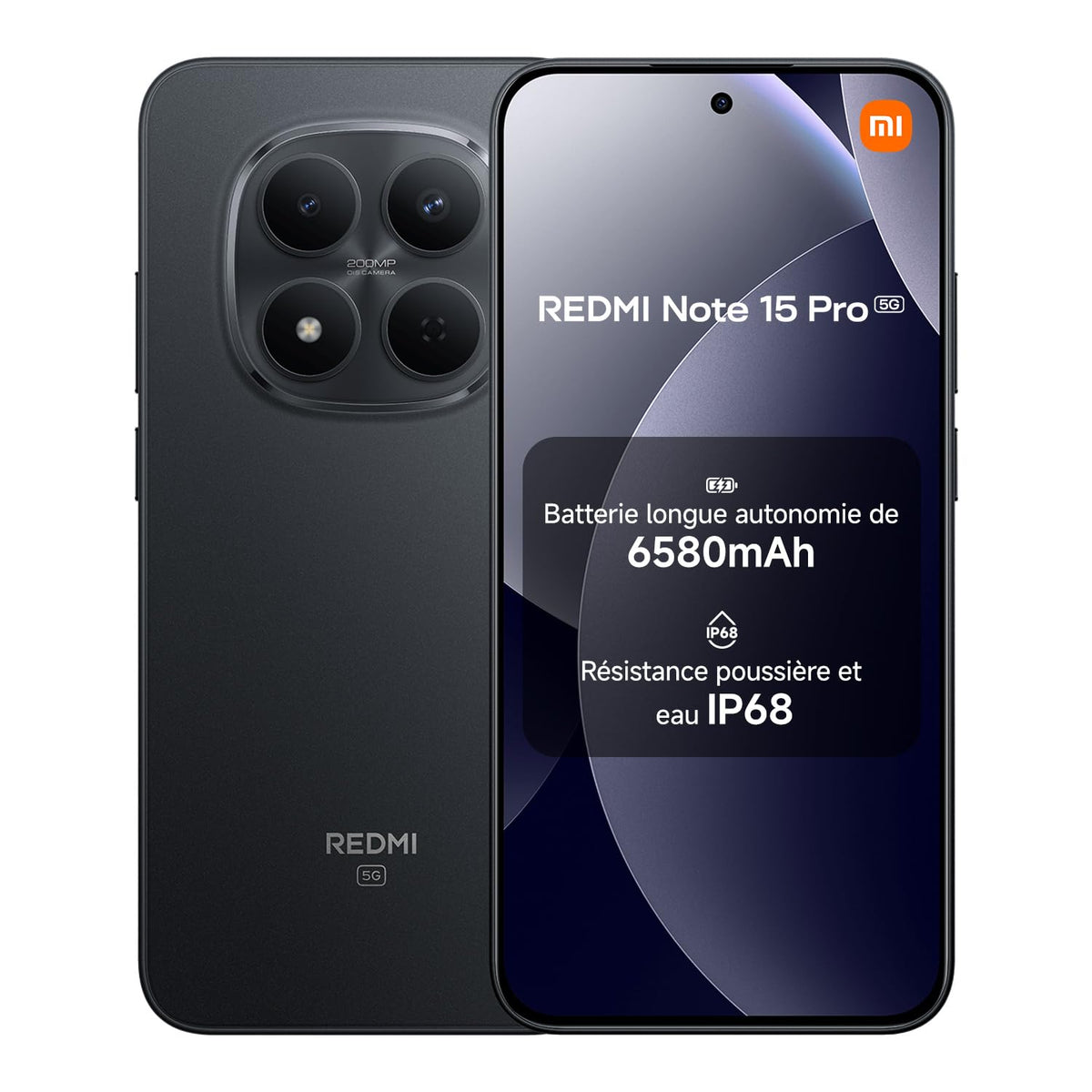 Xiaomi Redmi Note 15 Pro 5G (6.83'' - 512 Go, 8 Go RAM) Noir