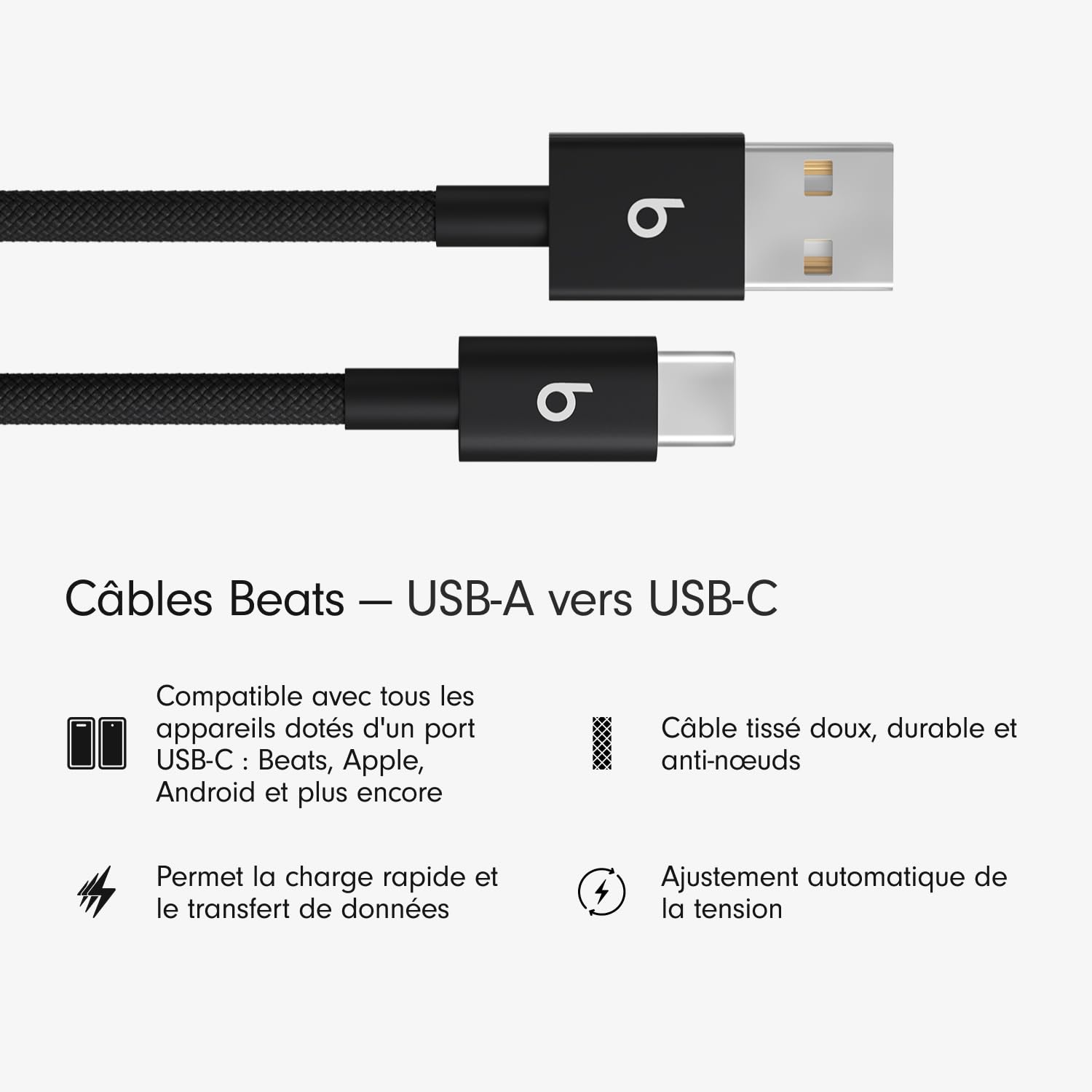 Beats USB C To A Cable 1.5M Blk