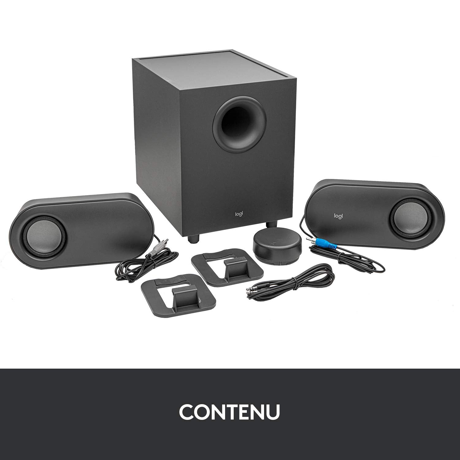 LOGITECH Z407 Android Edition speaker system for PC 2.1channel wireless Bluetooth USB 40 Watt Total graphite grey