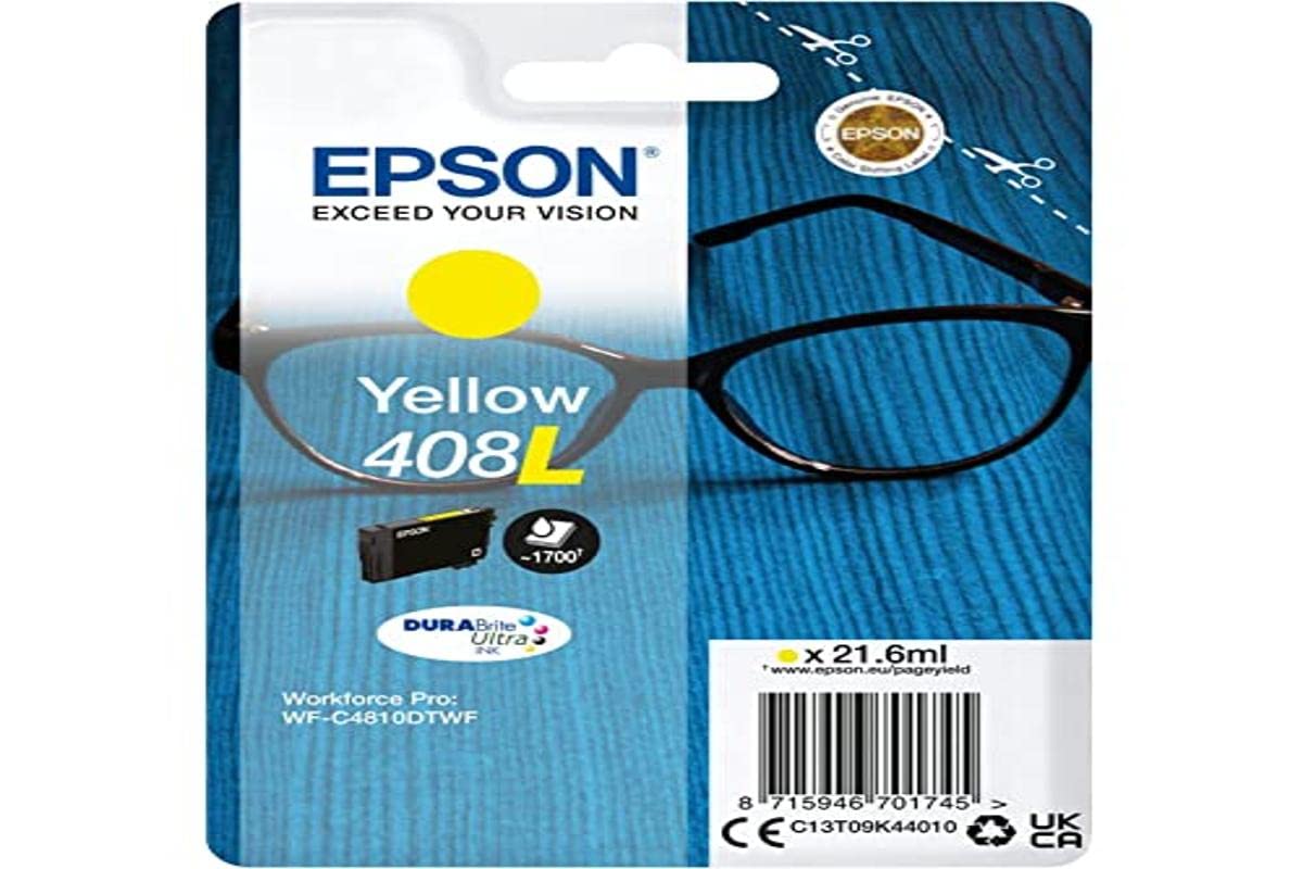 EPSON 6LB Singlepack Yellow 408L DURABrite Ultra Ink