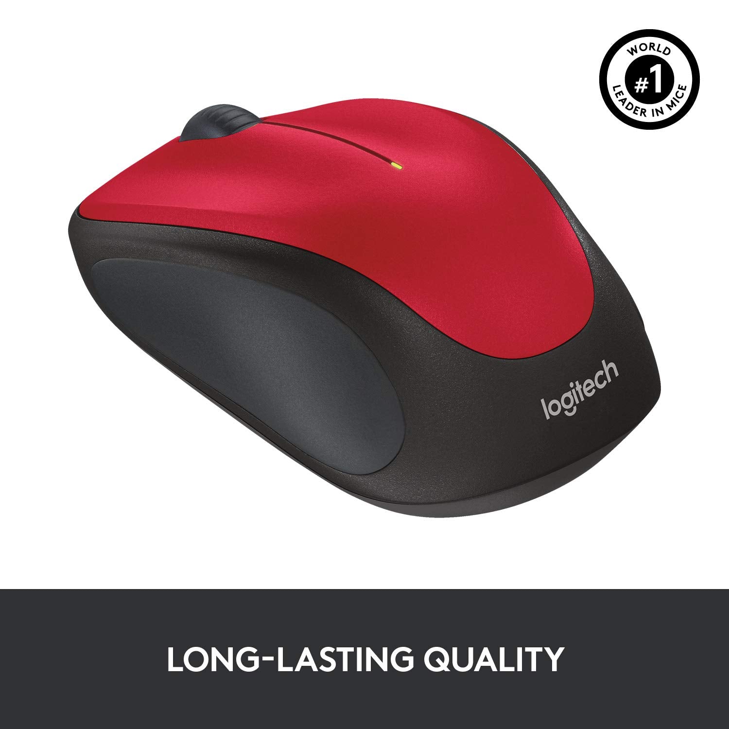 LOGITECH M235 Mouse optical wireless 2.4 GHz USB wireless receiver red