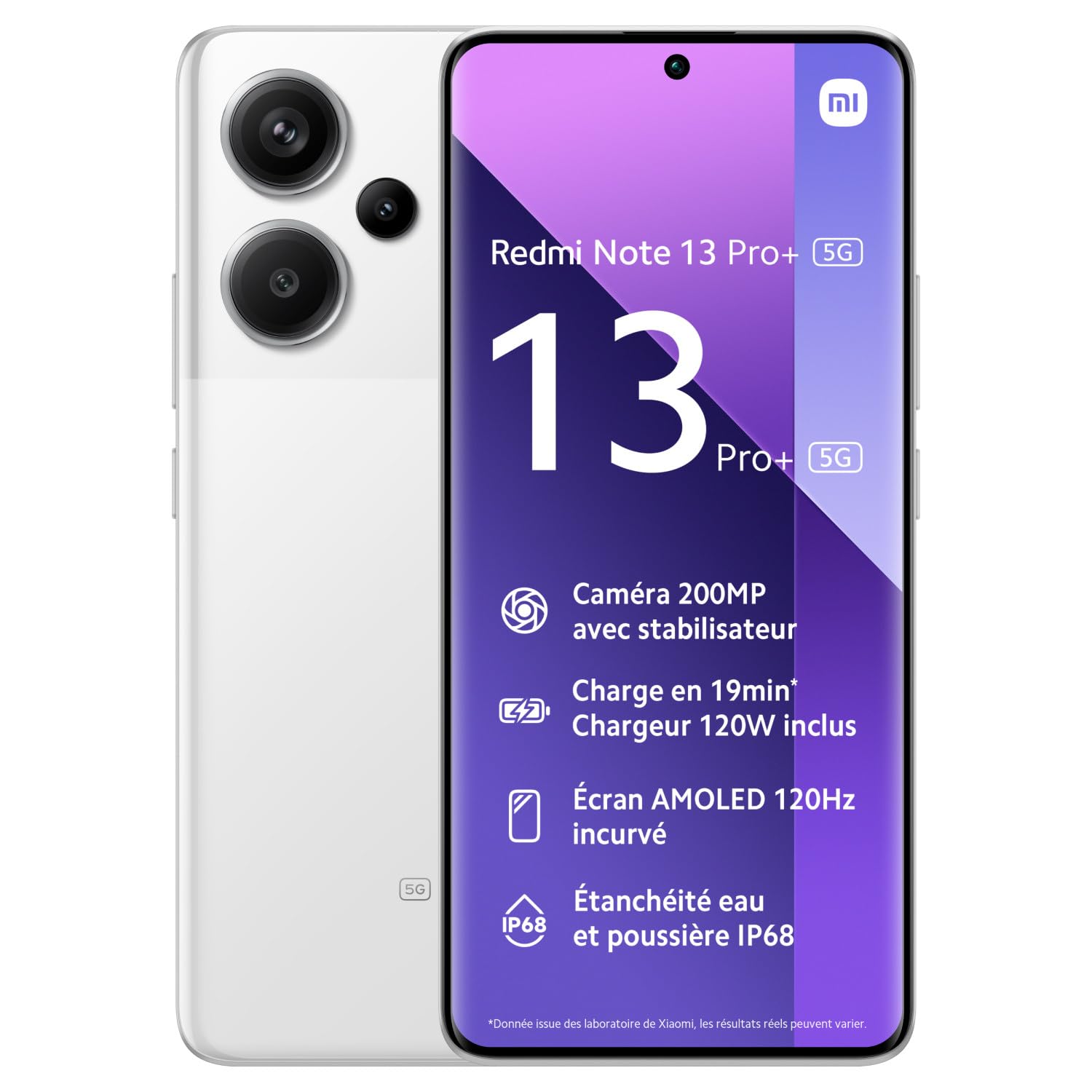 Xiaomi Redmi Note 13 Pro + 5G (Double Sim - 6.67", 256 Go, 8 Go RAM) Blanc