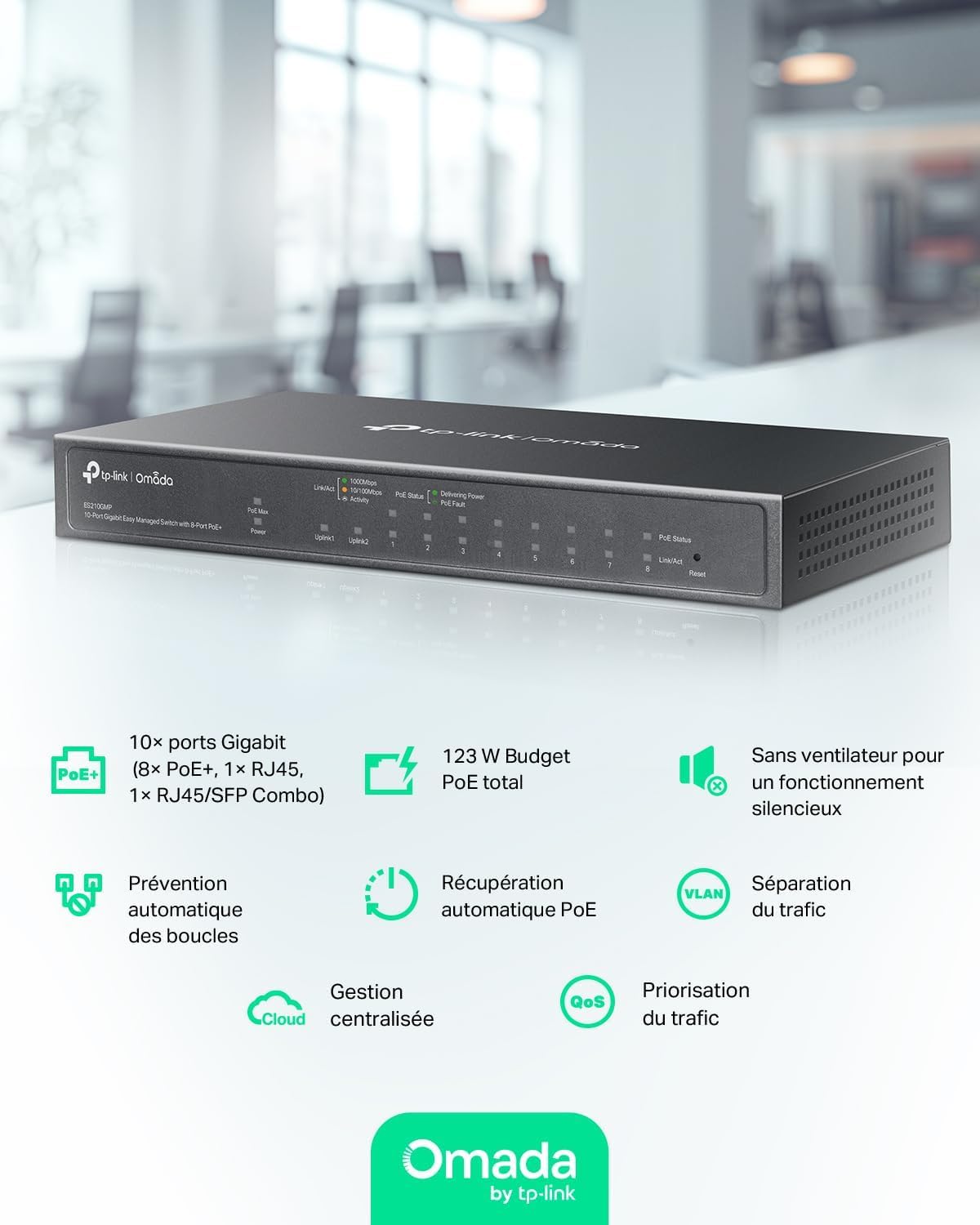 Omada 10-Port Gigabit Easy Managed Switc
