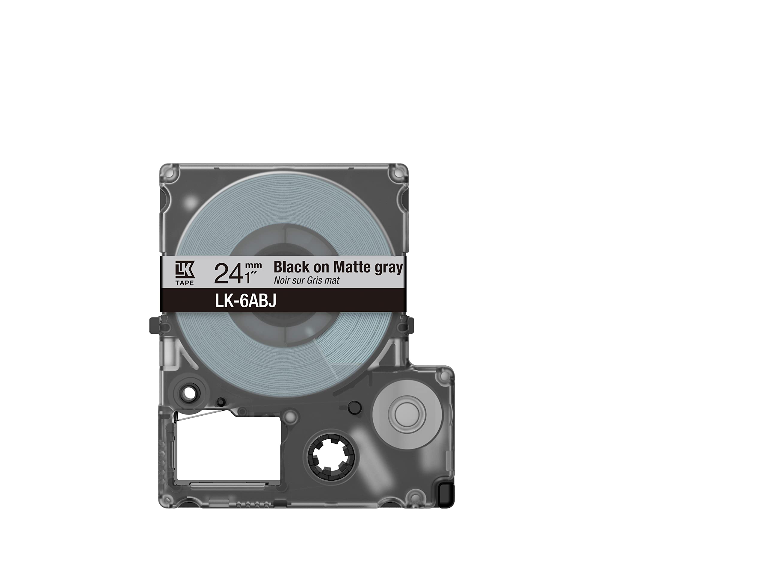 EPSON Matte Tape Grey/Black 24mm 8m LK-6ABJ
