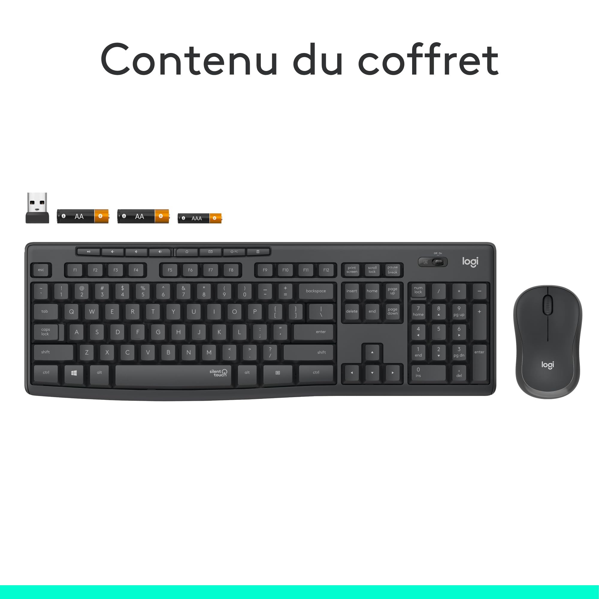 LOGITECH MK295 Silent Wireless Combo - GRAPHITE - FRA - CENTRAL