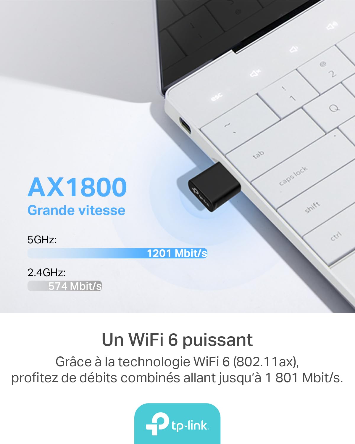 TP-LINK AX1800 Nano Dual Band Wi-Fi 6 USB Adapter