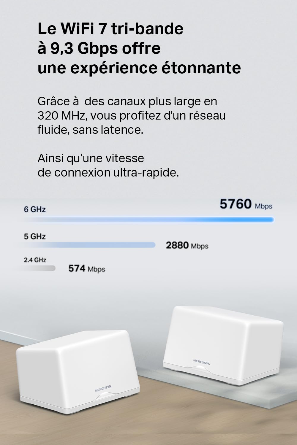 TP-LINK MERCUSYS Halo H47BE 2-pack BE9300 Whole Home Mesh Wi-Fi 7 System
