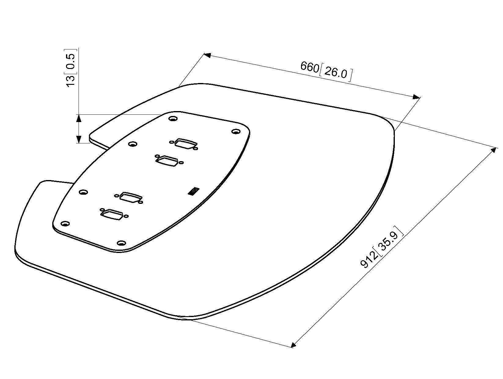 PFF 7030 FLOOR PLATE EXTRA LARGE SILVER