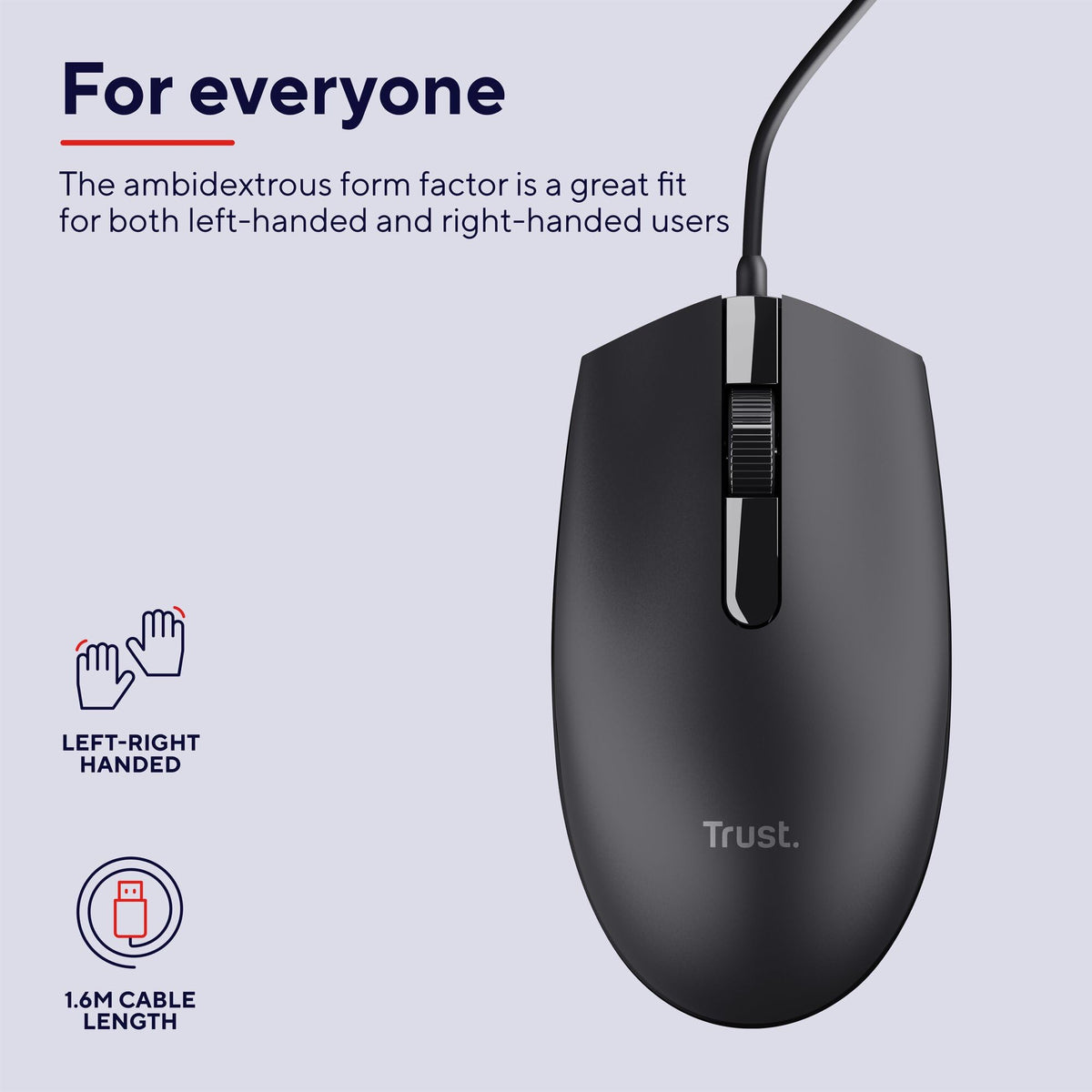 TRUST Souris filaire BASI - Noire