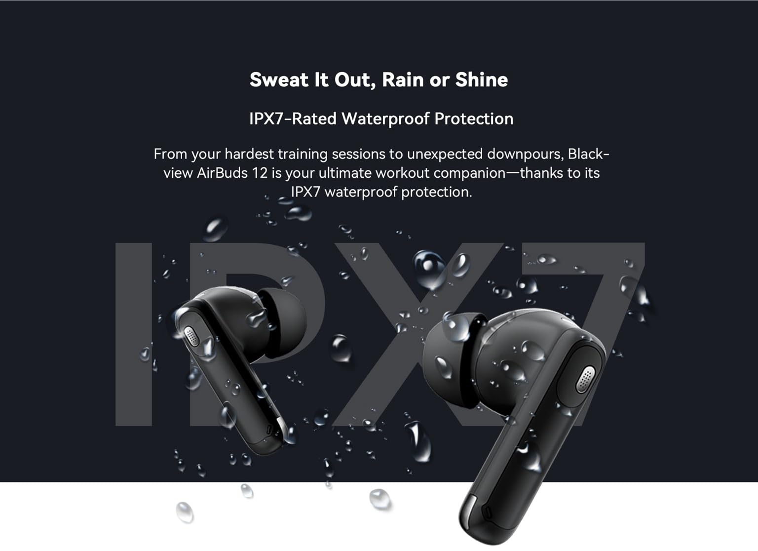 Blackview Airbuds 12 (Écran d'Affichage Tactile - Bluetooth 5.4) Blanc