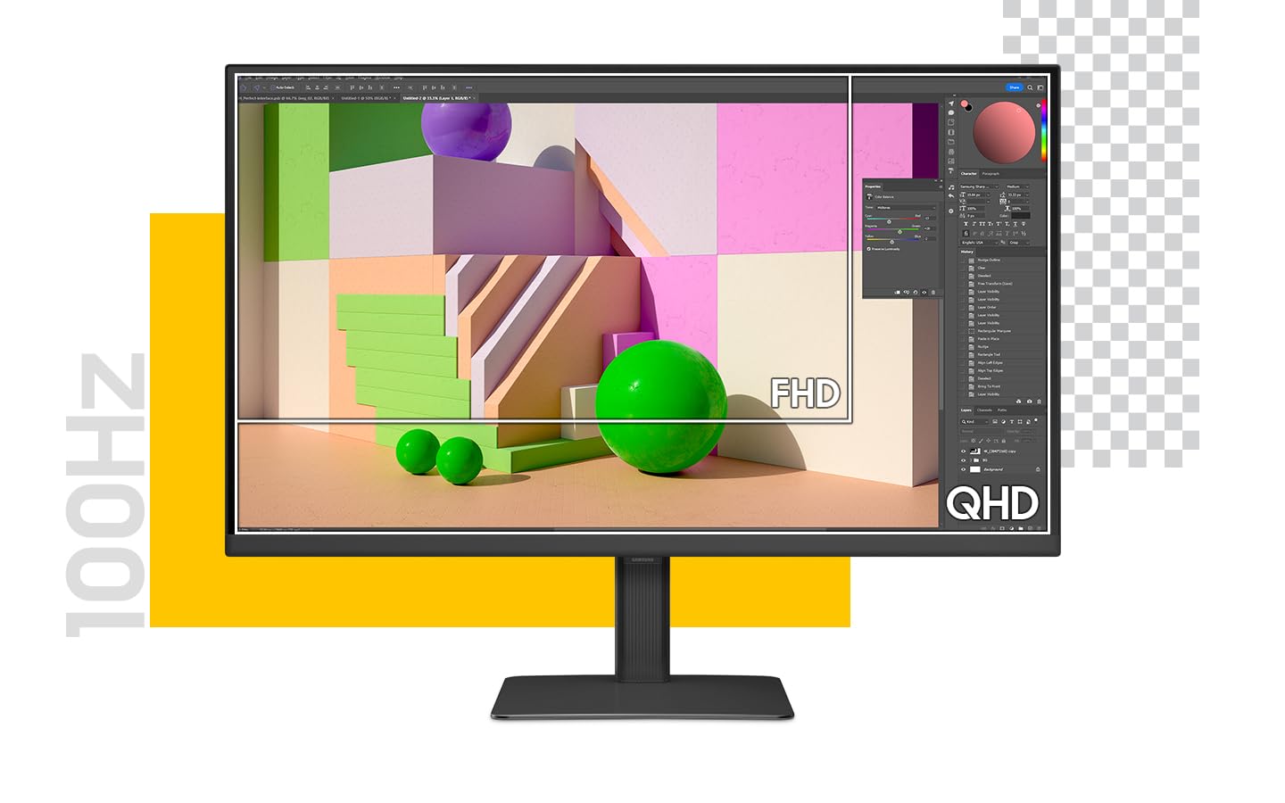 SAMSUNG LS32D600UAUXEN 32p 16:9 2560x1440 IPS 5ms 100Hz HDR10 sRGB HAS Swivel Pivot HDMI DP USB-C 90W LAN Daisy chain KVM (P)