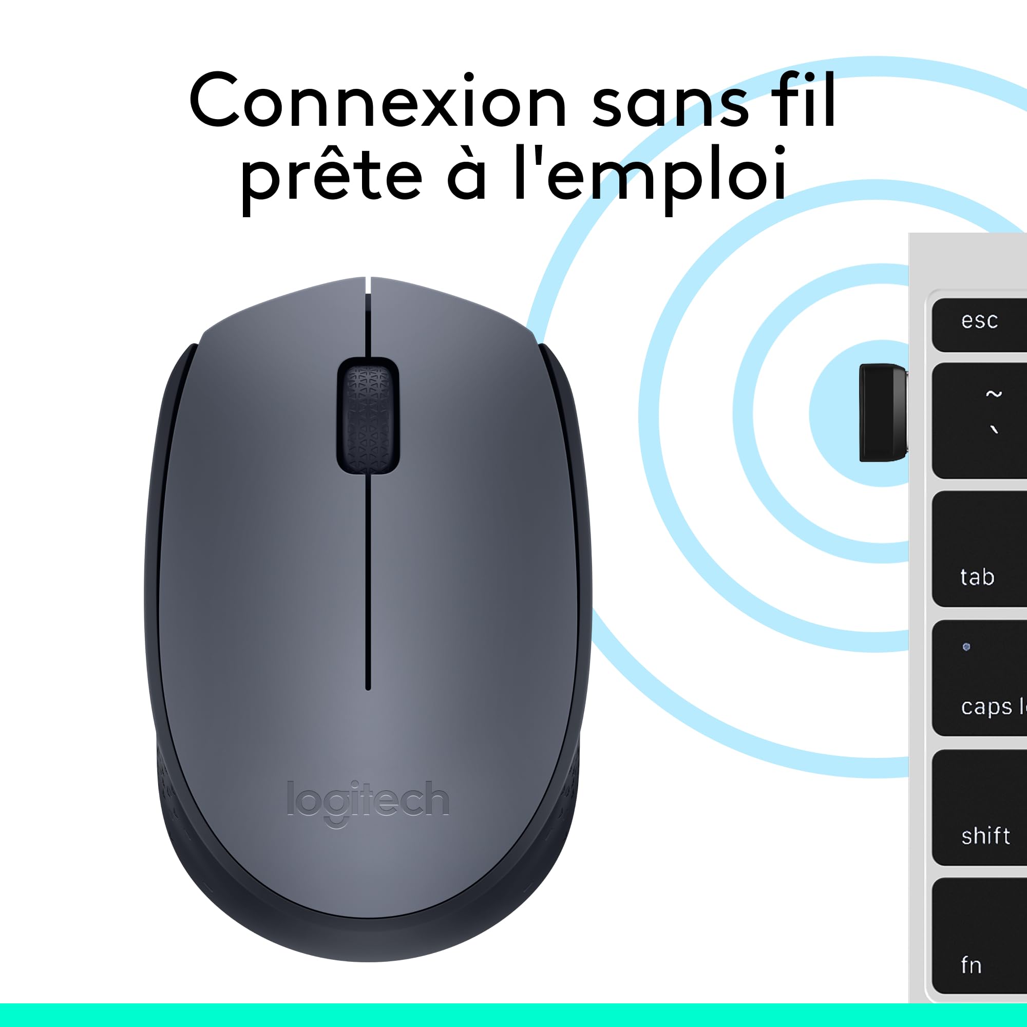 LOGITECH M170 Mouse wireless 2.4 GHz USB wireless receiver