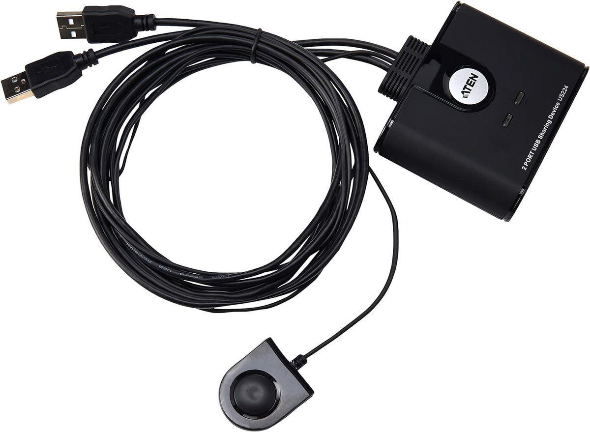 ATEN US224 commutateur écran, clavier et souris Noir