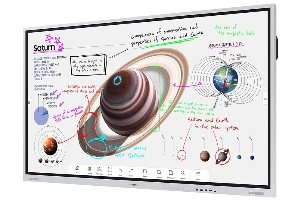 SAMSUNG WM75B Flip 4 75inch Touch Infrared UHD 3840x2160 16:9 300nit without glass 220nit with glass 16/7 3years