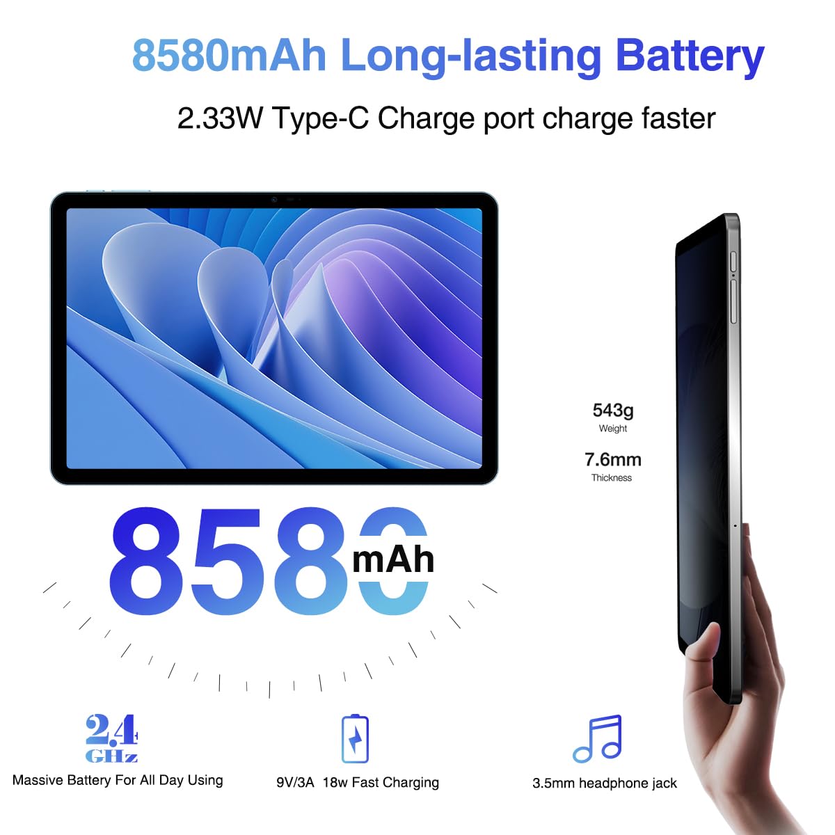 Doogee T30 Pro (Tablette 4G - 11'', 256 Go, 8 Go RAM) Gris