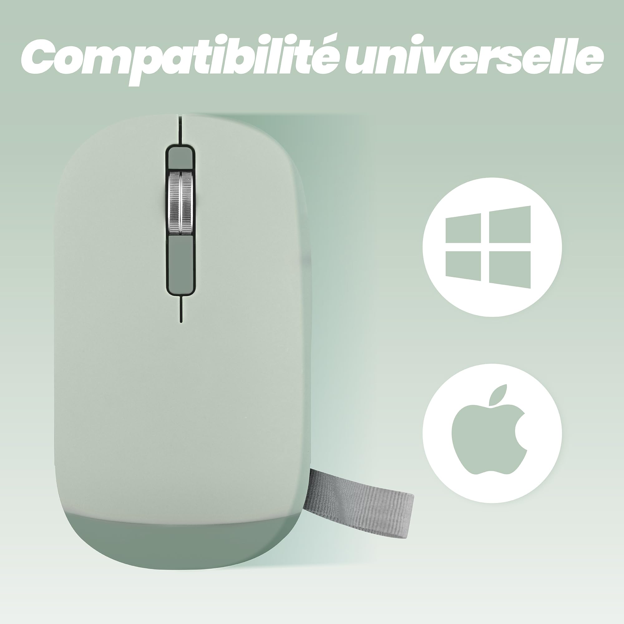 TNB COLOR - Souris sans fil double mode de connexion - vert