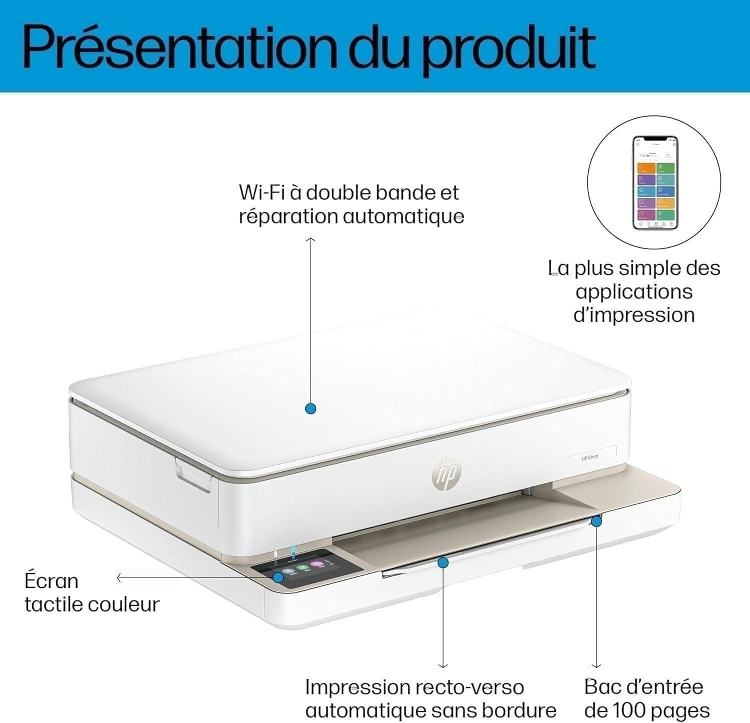 HP ENVY 6120e All-in-One MFP colour inkjet 216x297mm A4 8ppm Copy 10ppm Print 100sheets USB Wi-Fi portobello
