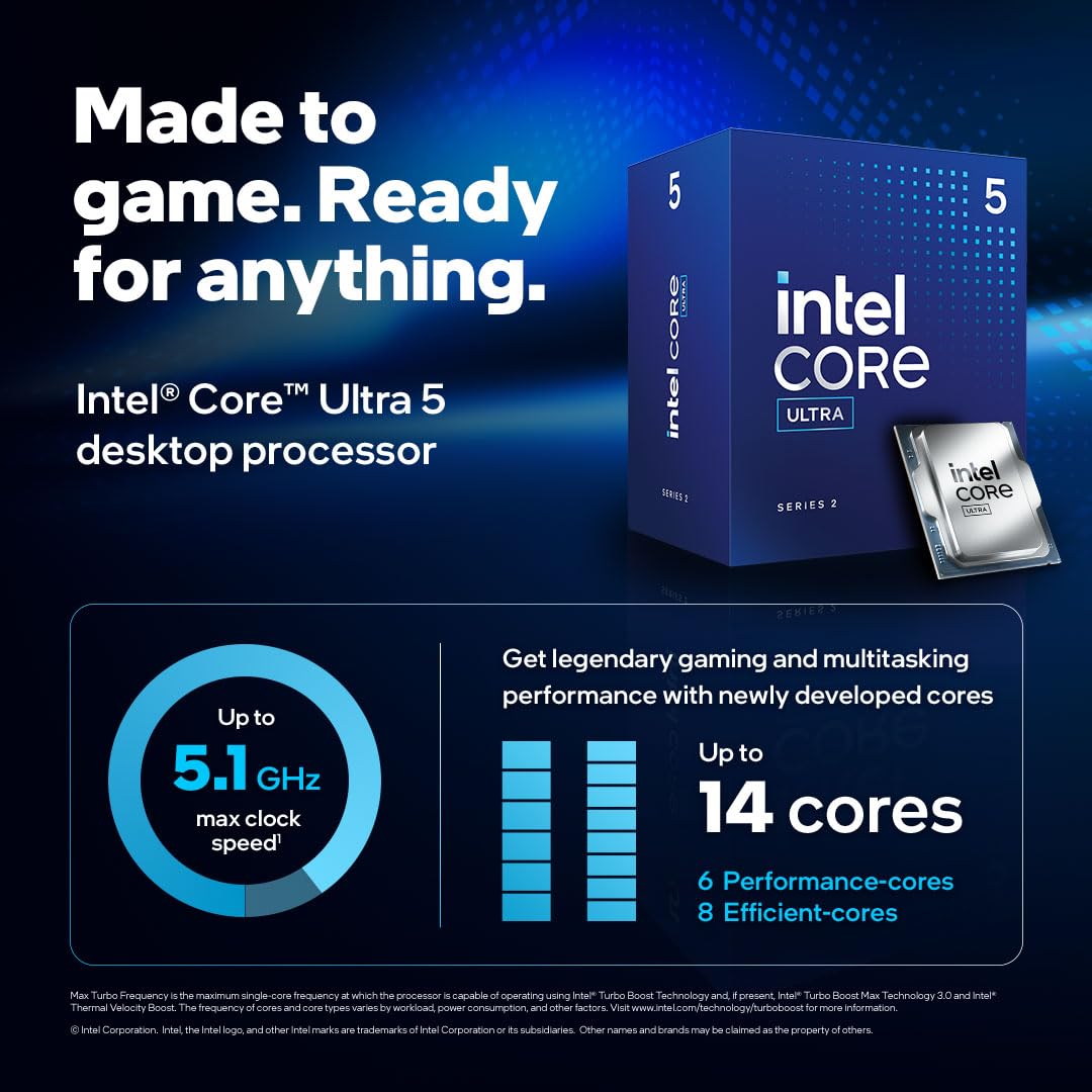 INTEL Core Ultra 5 235 3.4GHz LGA1851 24M Cache Box CPU