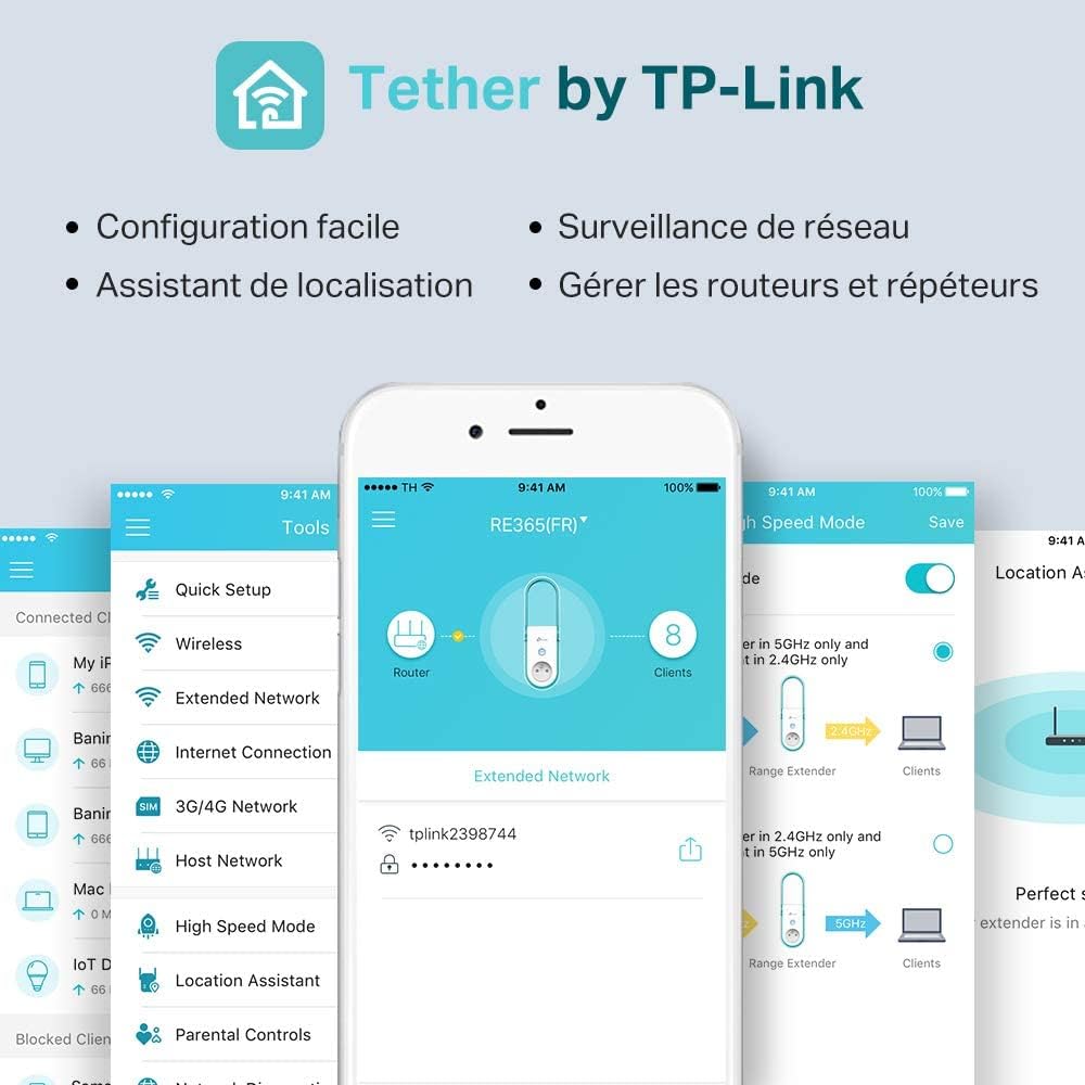 TP-LINK RE365(FR) Répeteur WIFI 5 AC1200 avec prise FR