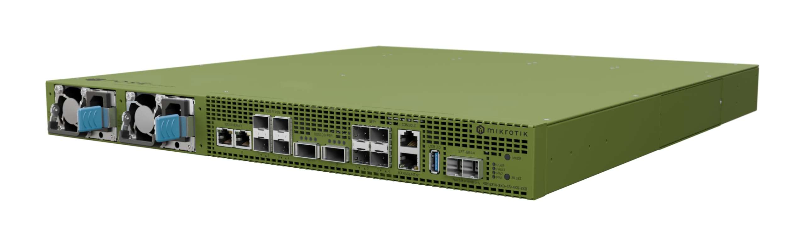 Mikrotik Data Server, 2x 100G QSFP28, 4x 25G SFP28, 4x SFP+, 2x 10GbE, 1x GbE, 2x M.2 SATA, 20x PCI-e, 2x USB, ROSv7, L6