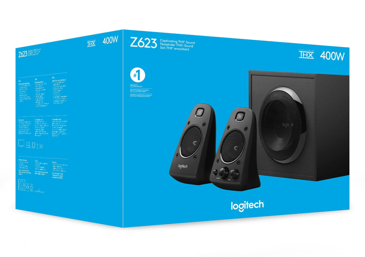 LOGITECH Z-623 Speaker system for PC 2.1channel 200 Watt Total