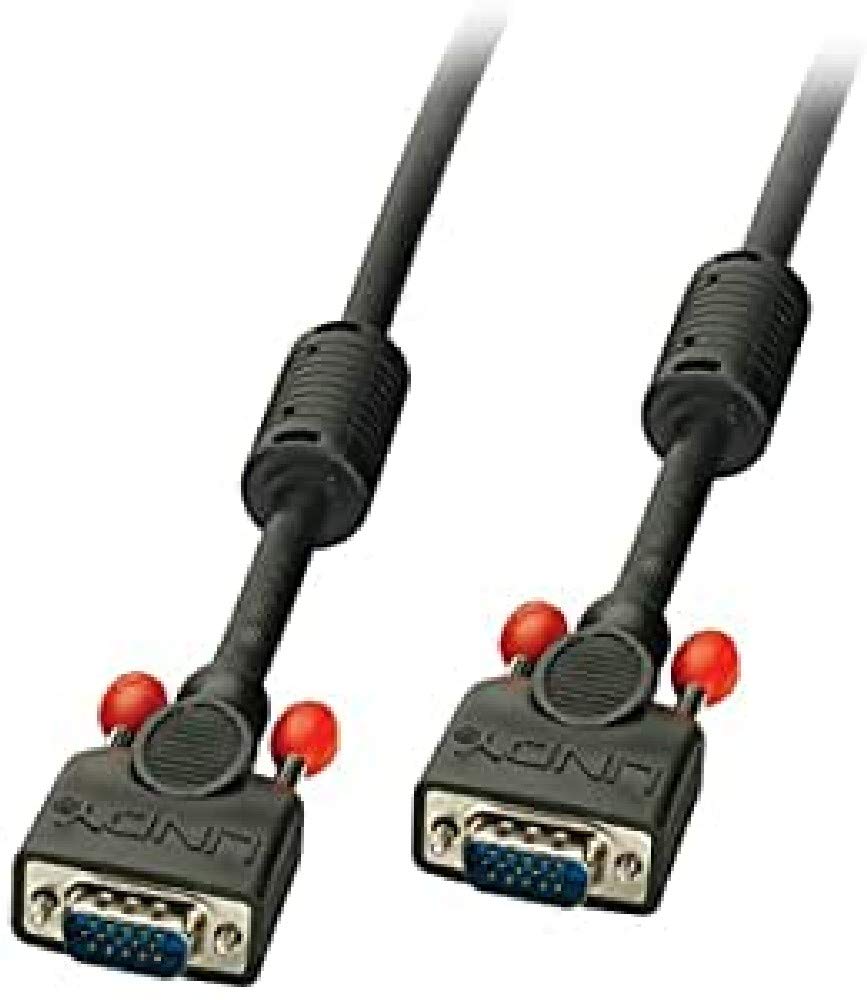 LINDY VGA Cable M/M black 7.5m. 15 Way Male to 15 Way Male