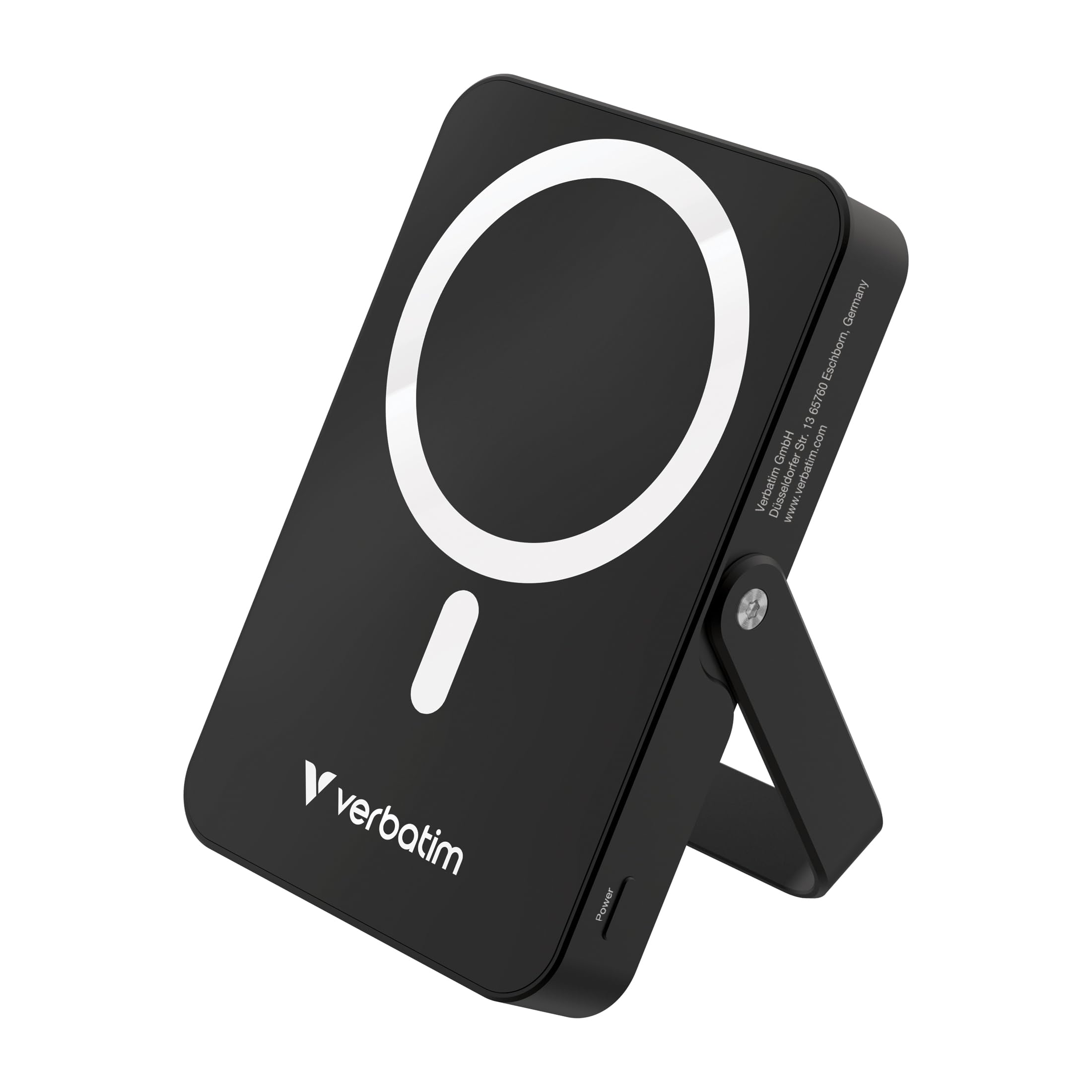VERBATIM CHARGE N GO POWER BANK WITH STAND MAGNETIC WIRELESS 10000MAH - BLACK WCF (P)