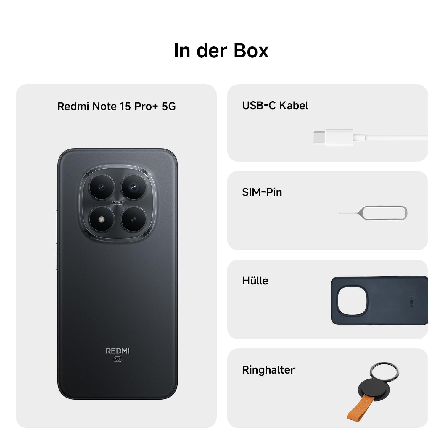 Xiaomi Redmi Note 15 Pro 5G (6.83'' - 256 Go, 8 Go RAM) Noir