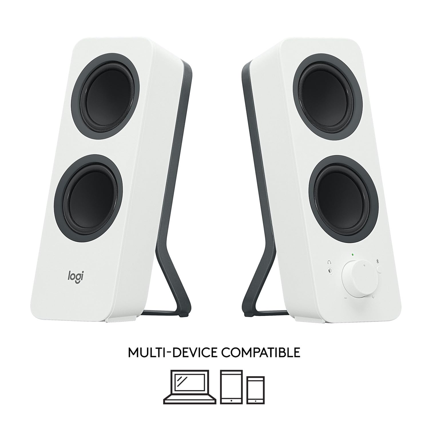 LOGITECH Z207 Speakers for PC 2.0-channel wireless Bluetooth 5 Watt Total white