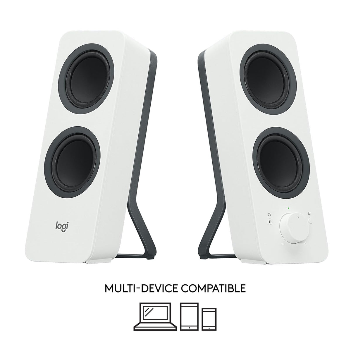 LOGITECH Z207 Speakers for PC 2.0-channel wireless Bluetooth 5 Watt Total white