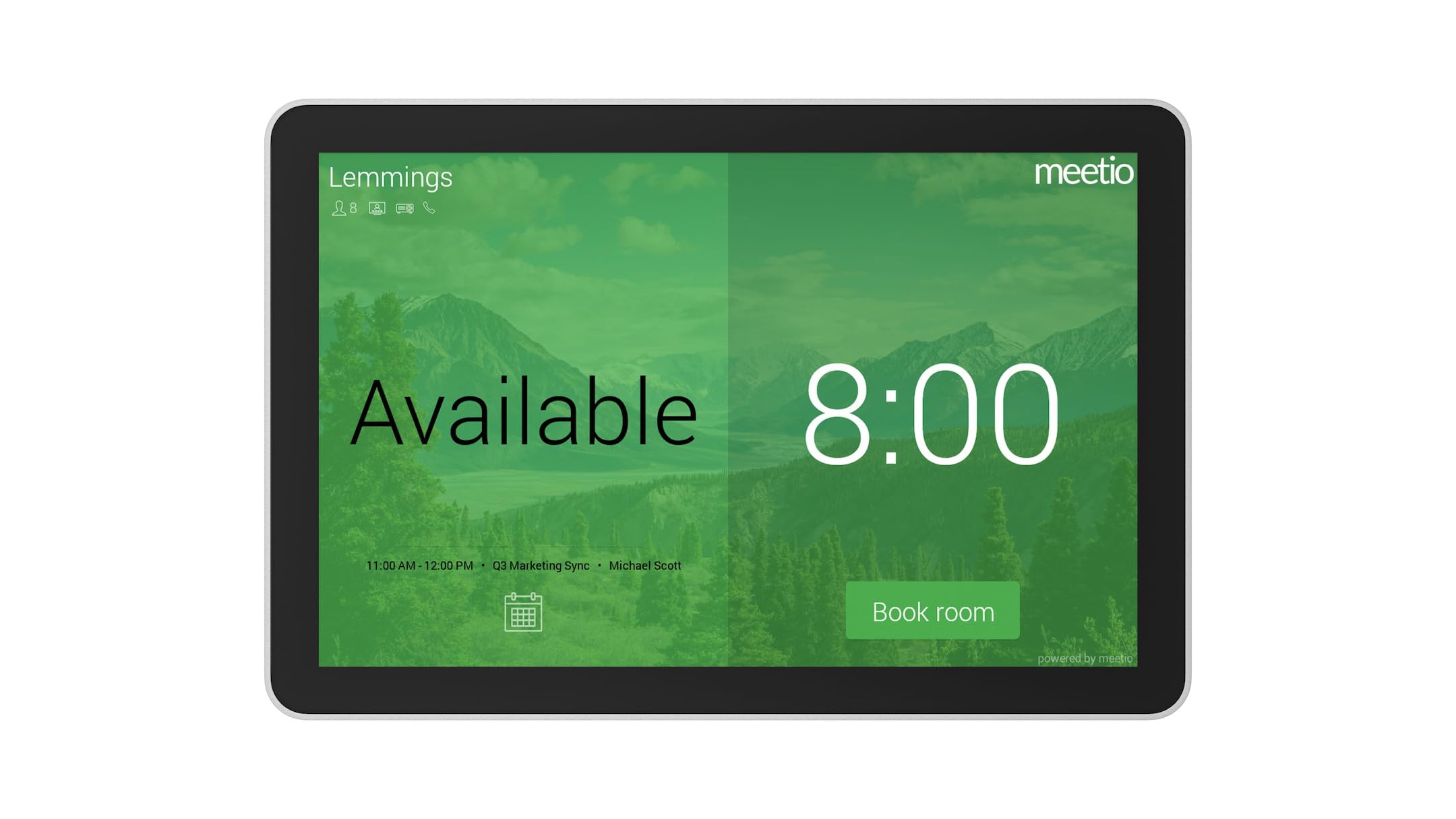 LOGITECH Tap Scheduler Purpose-Built Scheduling Panel for Meeting Rooms Video conferencing device Zoom Certified