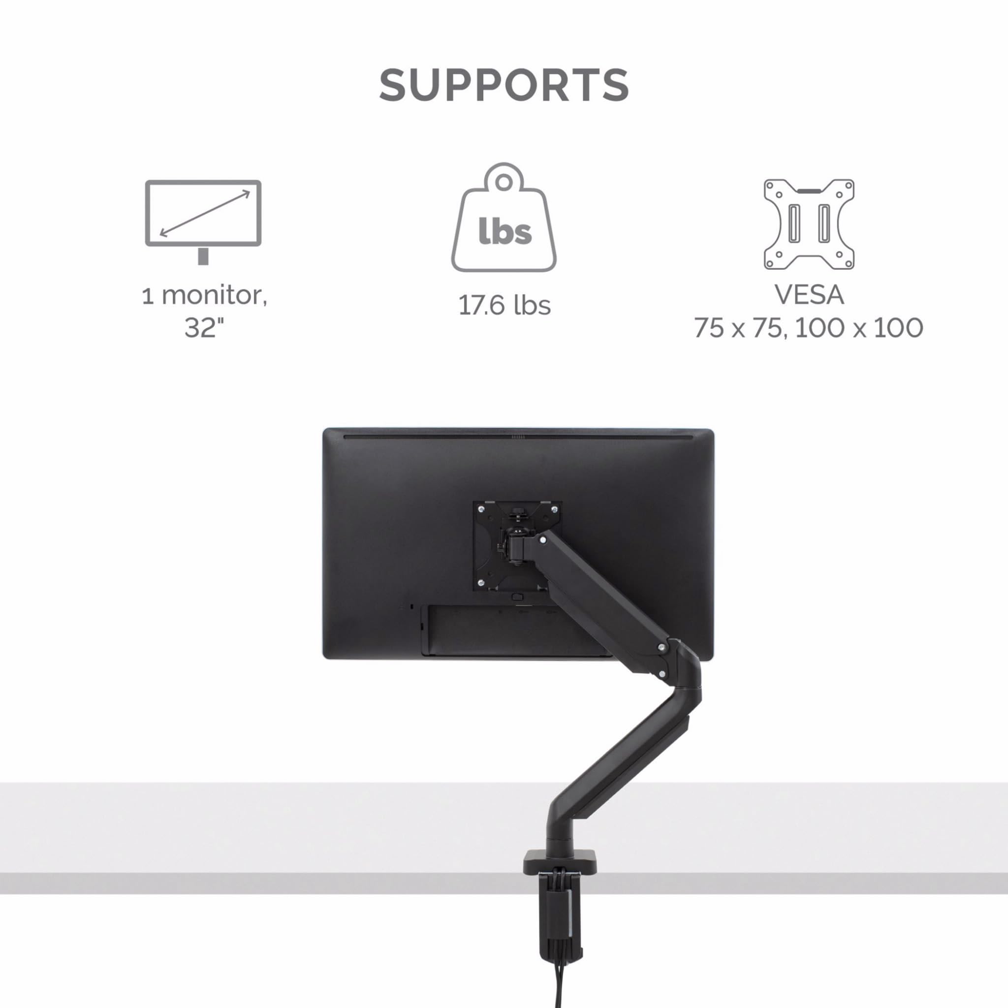 FELLOWES PLATINUM SERIES SINGLE MONITOR ARM