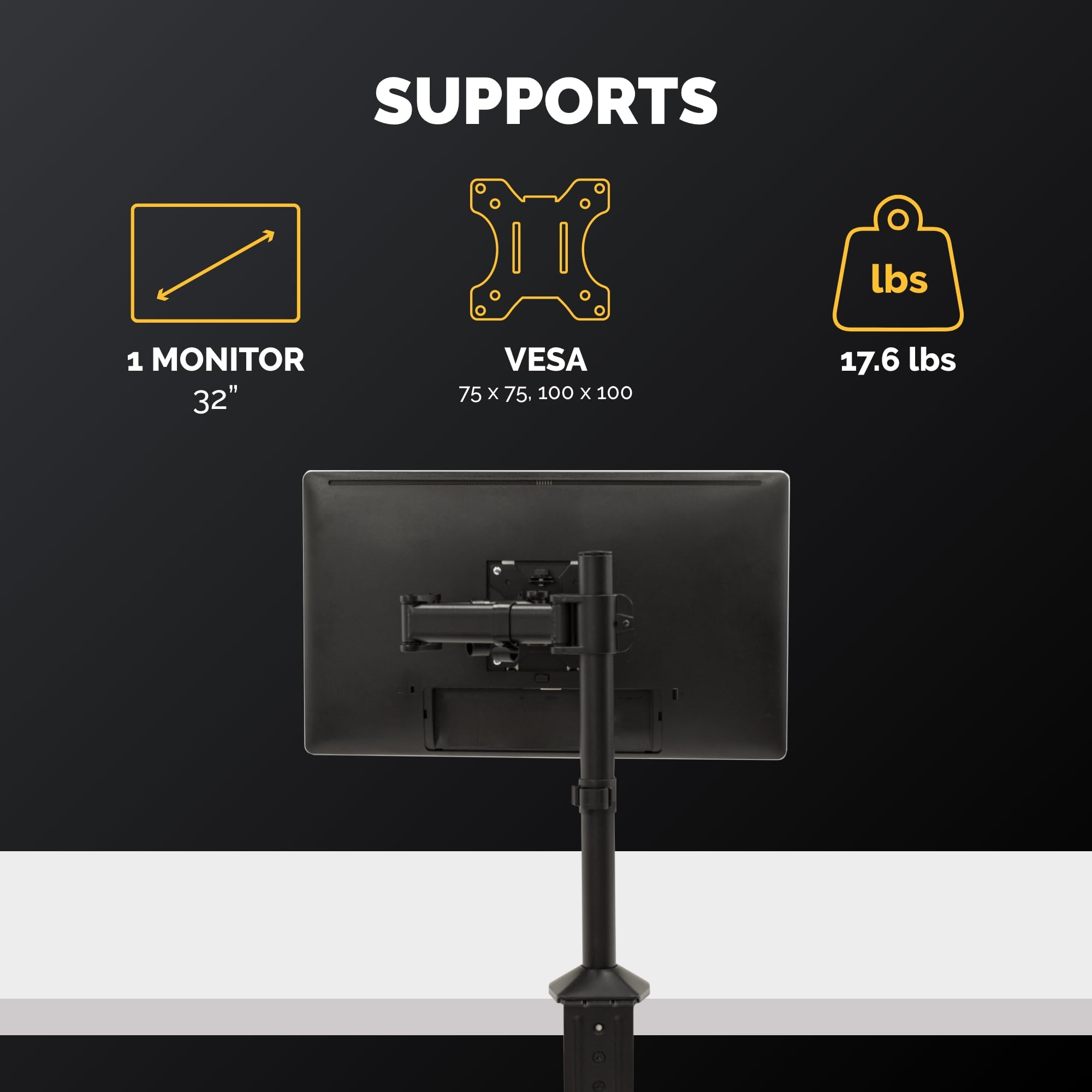 FELLOWES Reflex Bras pour moniteur simple série