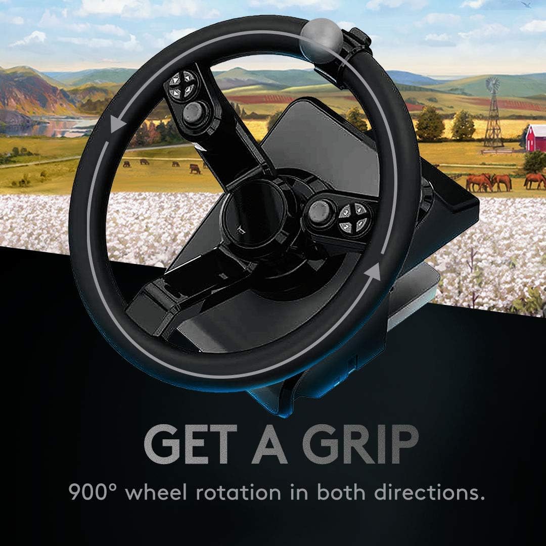 LOGITECH Heavy Equipment G-Series wheel and pedals set wired for PC