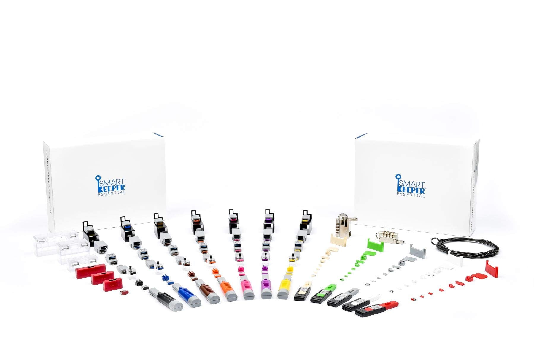 SMARTKEEPER / 10x Bloqueurs RJ45 avec 1x Clé Basic Fuchsia