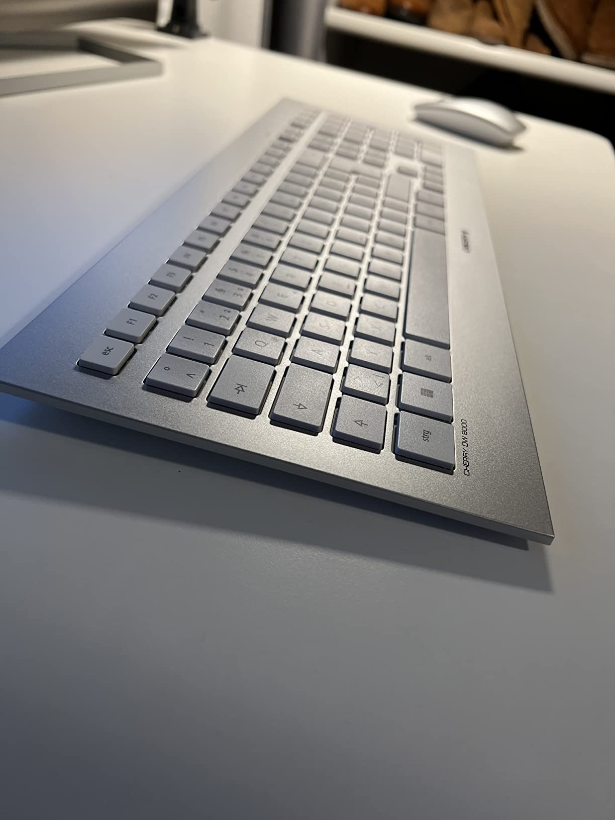 CHERRY Pack clavier & souris DW 8000 Sans fil Argent/Blanc