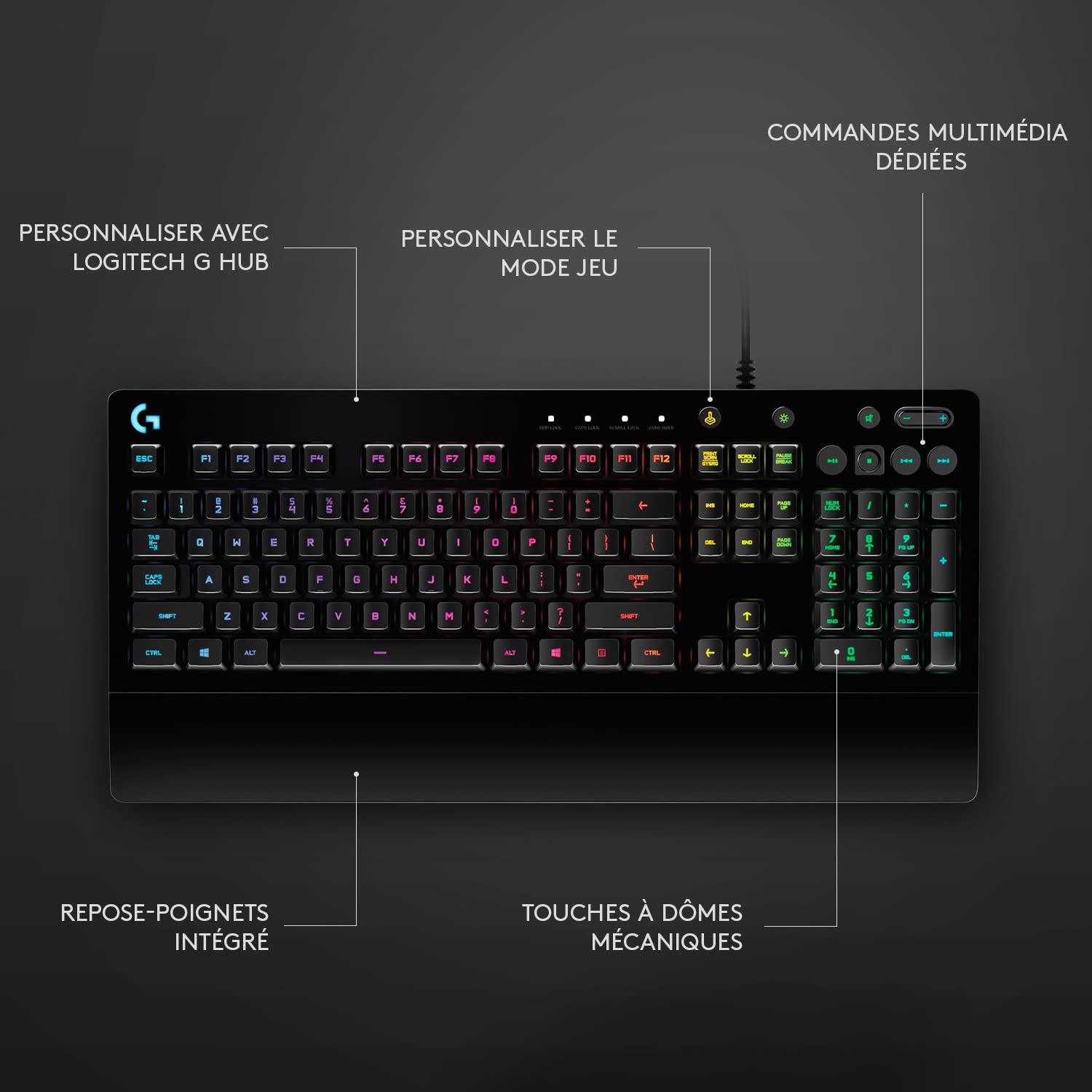 LOGITECH G213 Prodigy Gaming Keyboard - USB (FR)