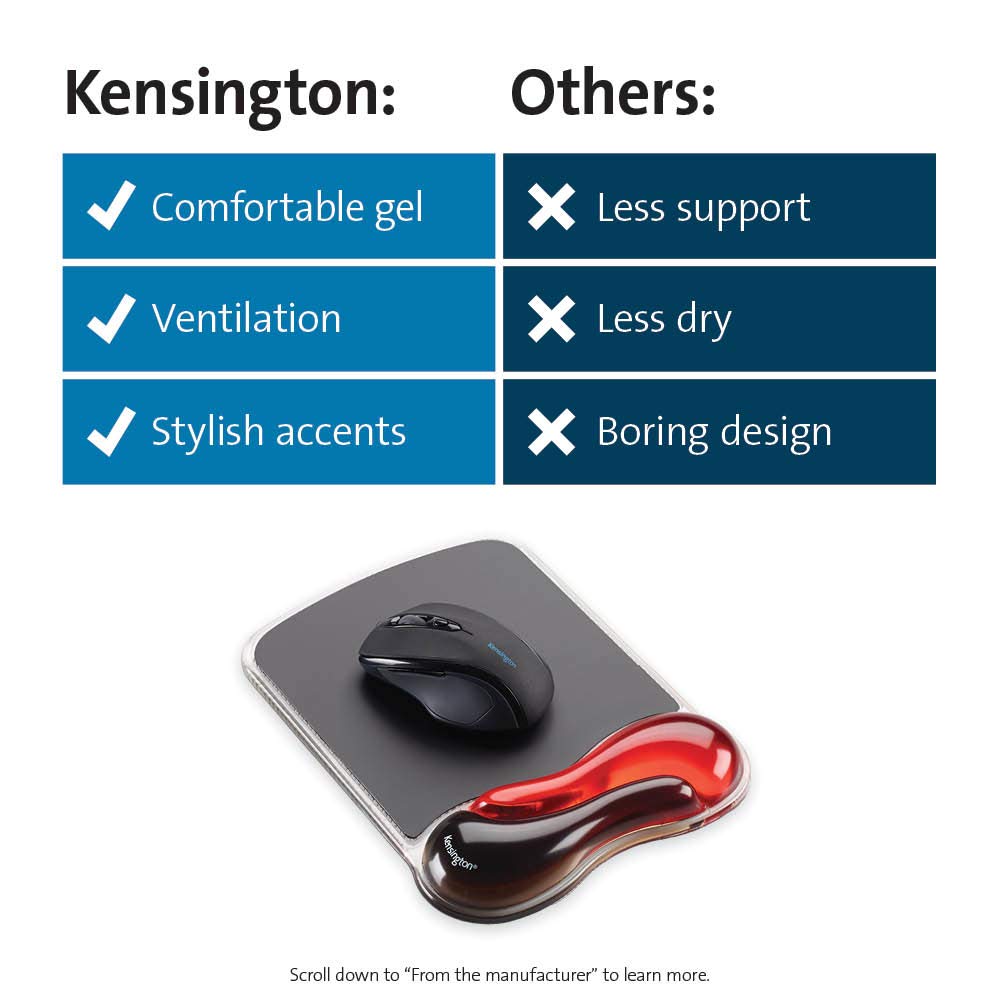 Crystal Gel Mouse Pad/Wave red+black