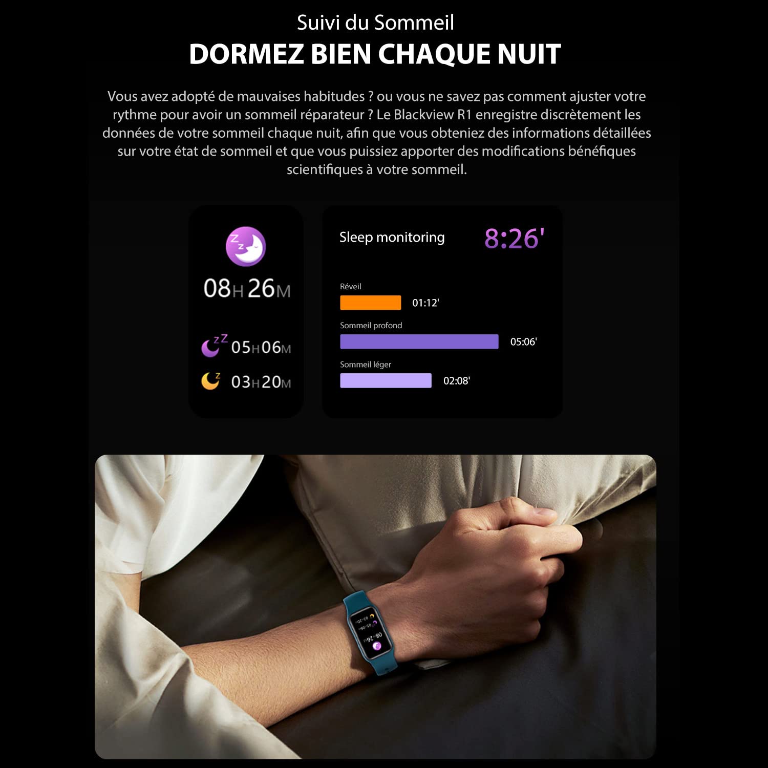 Blackview R1 (Montre Connectée - 1.47'') Rose