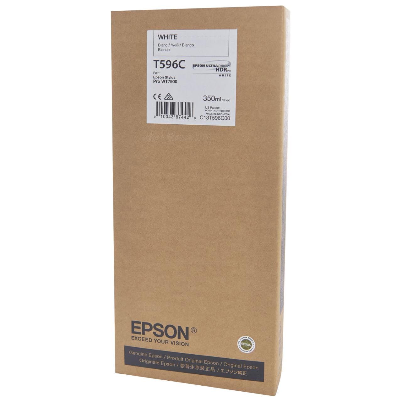 EPSON 5LB T596 ink cartridge white standard capacity 350ml 1-pack