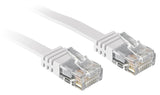 LINDY Cat.6 Flat Ribbon Patch Cable White 1m Without Shielding