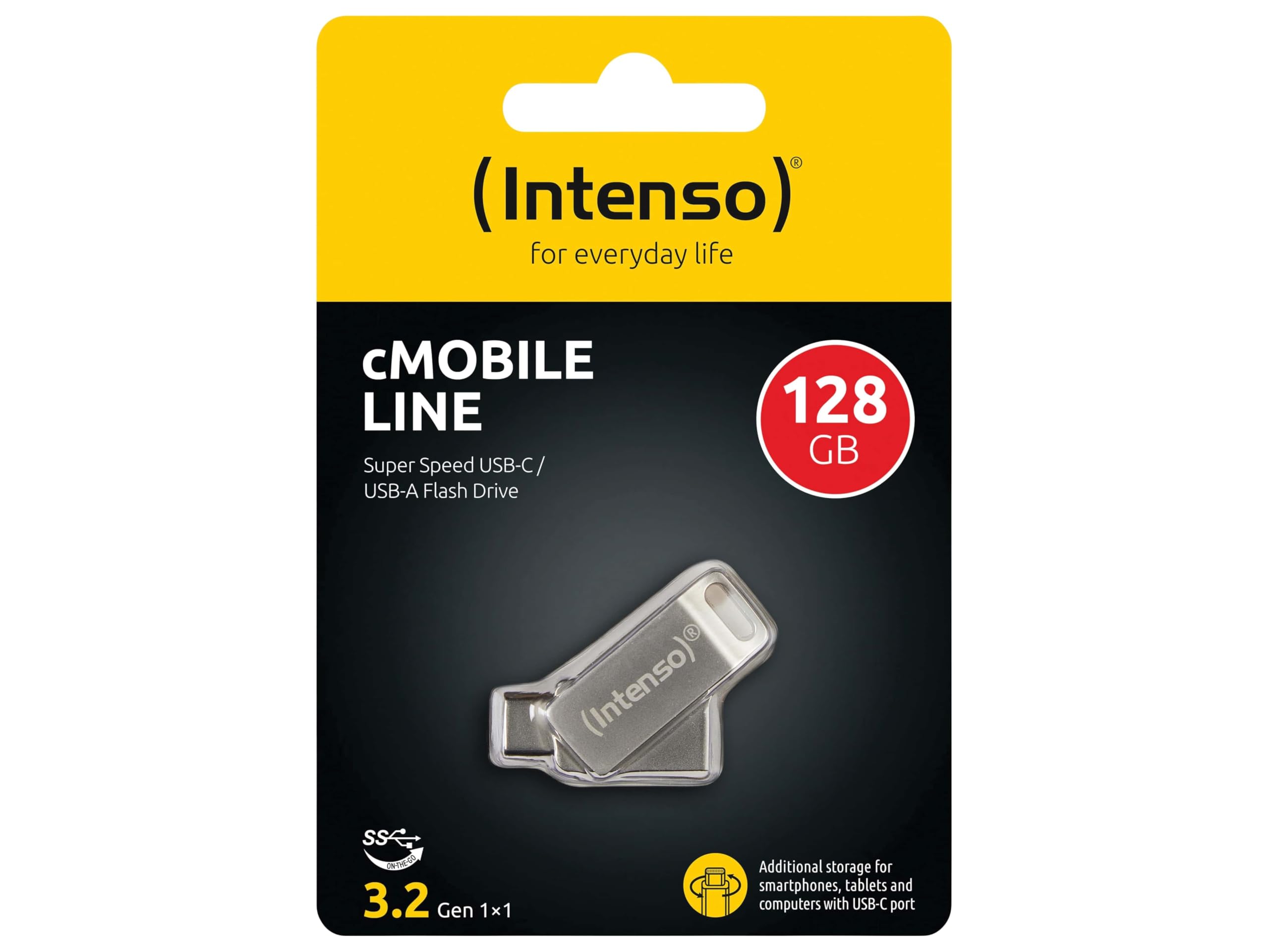 INTENSO Clé USB 3.0/USB 3.1 Type C cMobile Line - 128 Go