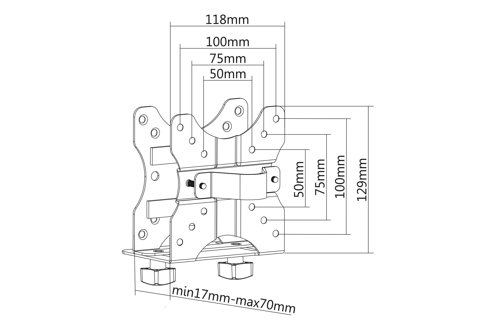 Digitus DA-90360 support d'écran plat pour bureau Noir