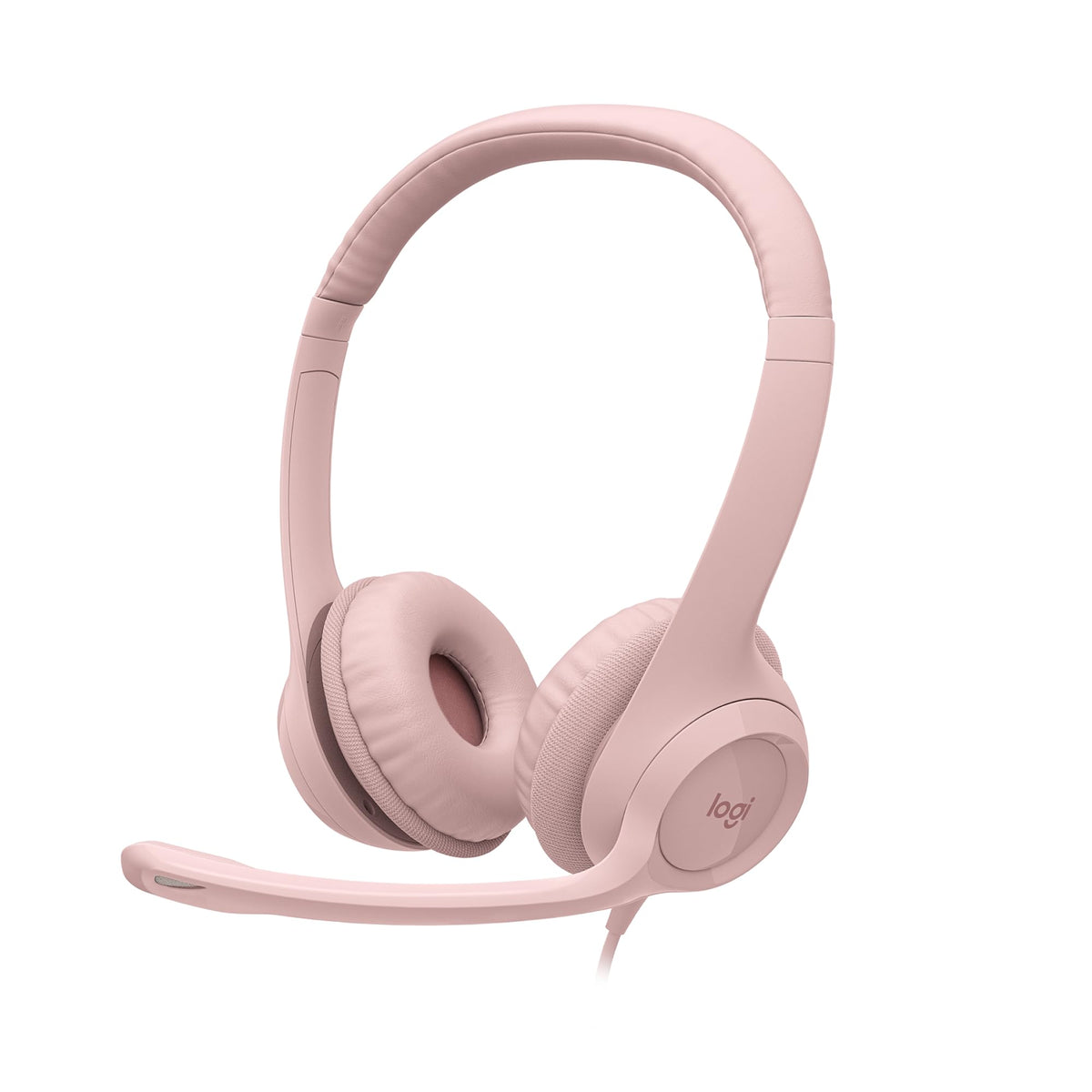 LOGITECH H390 Headset on-ear wired USB-A rose